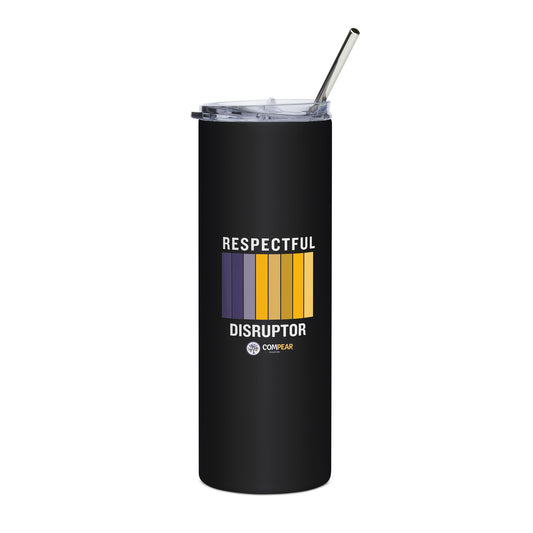 Respectful Disruptor 20oz Stainless Tumbler — Insulated Travel Cup with Eco Straw